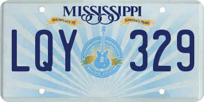 MS license plate LQY329