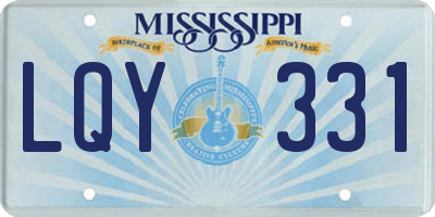 MS license plate LQY331