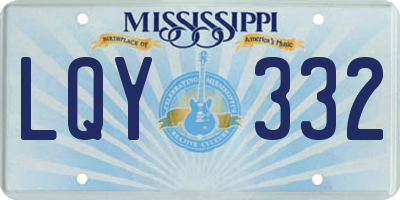 MS license plate LQY332
