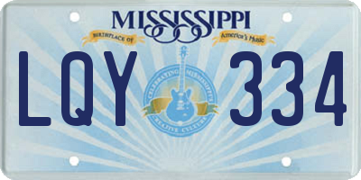 MS license plate LQY334