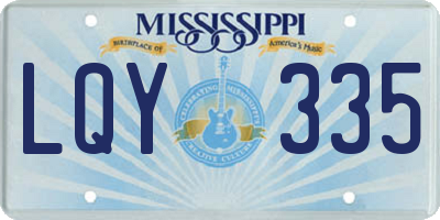 MS license plate LQY335