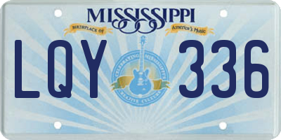 MS license plate LQY336