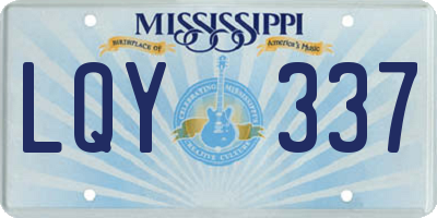 MS license plate LQY337