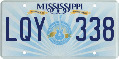 MS license plate LQY338