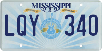 MS license plate LQY340