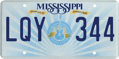 MS license plate LQY344