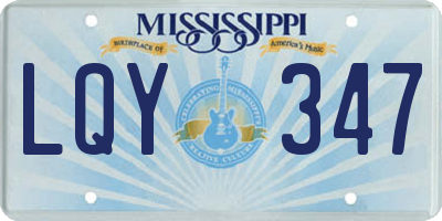 MS license plate LQY347
