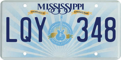 MS license plate LQY348