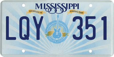 MS license plate LQY351