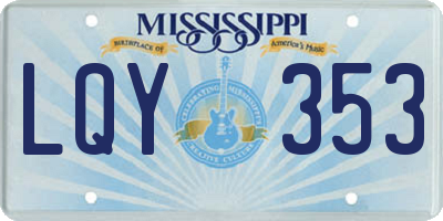 MS license plate LQY353
