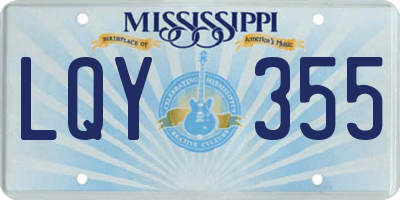 MS license plate LQY355