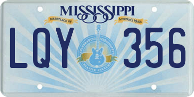 MS license plate LQY356