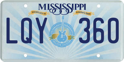 MS license plate LQY360