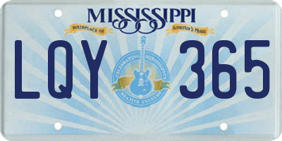 MS license plate LQY365