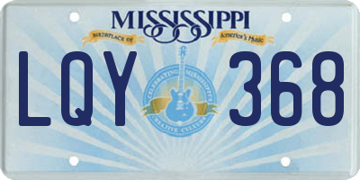 MS license plate LQY368