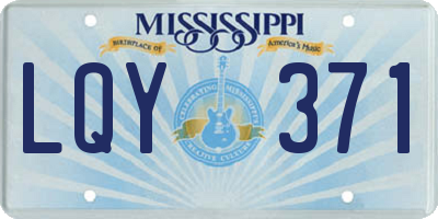 MS license plate LQY371