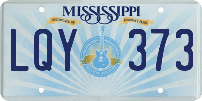 MS license plate LQY373