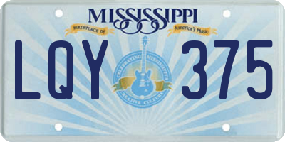 MS license plate LQY375