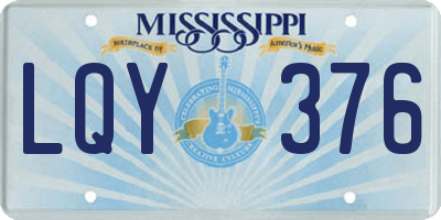 MS license plate LQY376