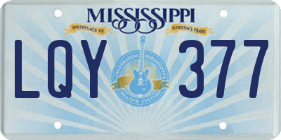 MS license plate LQY377