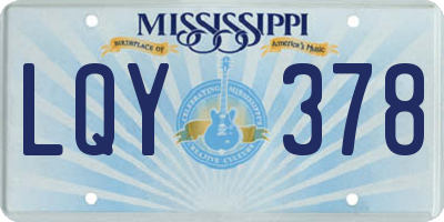 MS license plate LQY378