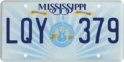 MS license plate LQY379
