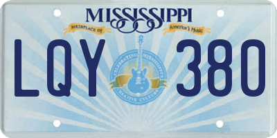MS license plate LQY380