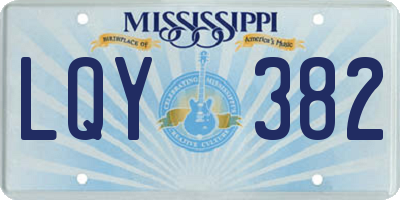 MS license plate LQY382
