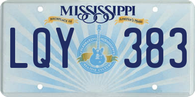 MS license plate LQY383