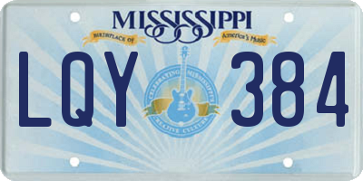 MS license plate LQY384