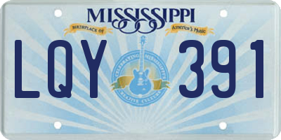 MS license plate LQY391