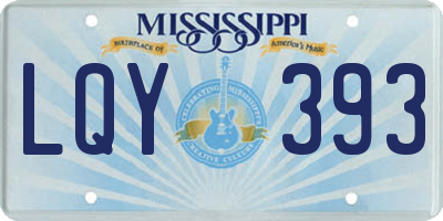 MS license plate LQY393