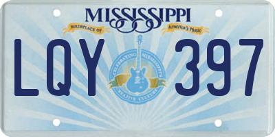 MS license plate LQY397