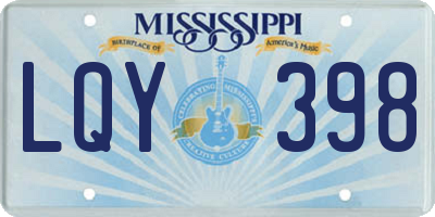 MS license plate LQY398