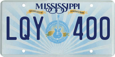 MS license plate LQY400