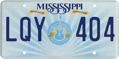 MS license plate LQY404