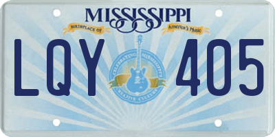 MS license plate LQY405