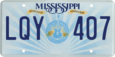MS license plate LQY407