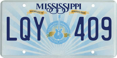 MS license plate LQY409