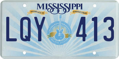 MS license plate LQY413