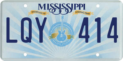 MS license plate LQY414