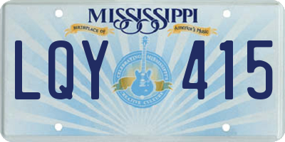 MS license plate LQY415