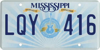 MS license plate LQY416