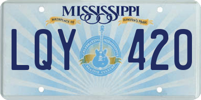 MS license plate LQY420