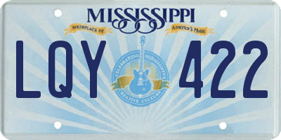 MS license plate LQY422