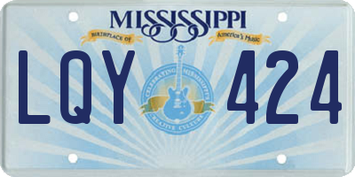 MS license plate LQY424