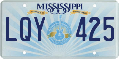 MS license plate LQY425