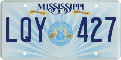 MS license plate LQY427
