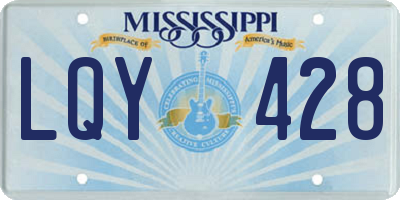 MS license plate LQY428