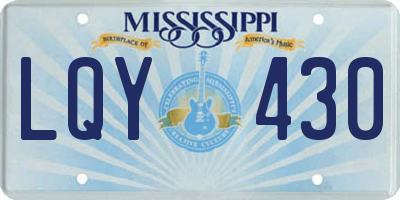 MS license plate LQY430